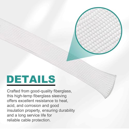 Funda trenzada de fibra de vidrio para organizar cables de oficina y hogar 5