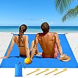 【Perfecto Accesorio al Aire Libre】Esta estera de playa son unos ideal repuestos para playas, picnics, acampadas, excursión, viajes en familia, y otros ejercicio al aire libre. Le permite pase un buen viaje.