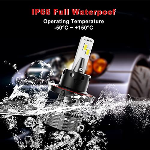 H13/9008 Led Headlight Bulbs- Dot Approved -100W 14000Lm 6500K Xenon White - High/Low Beam,Fog Light Bulb Conversion Kit - 400% Brightness,Ip68,Csp Chips,360 Degree #TOP6