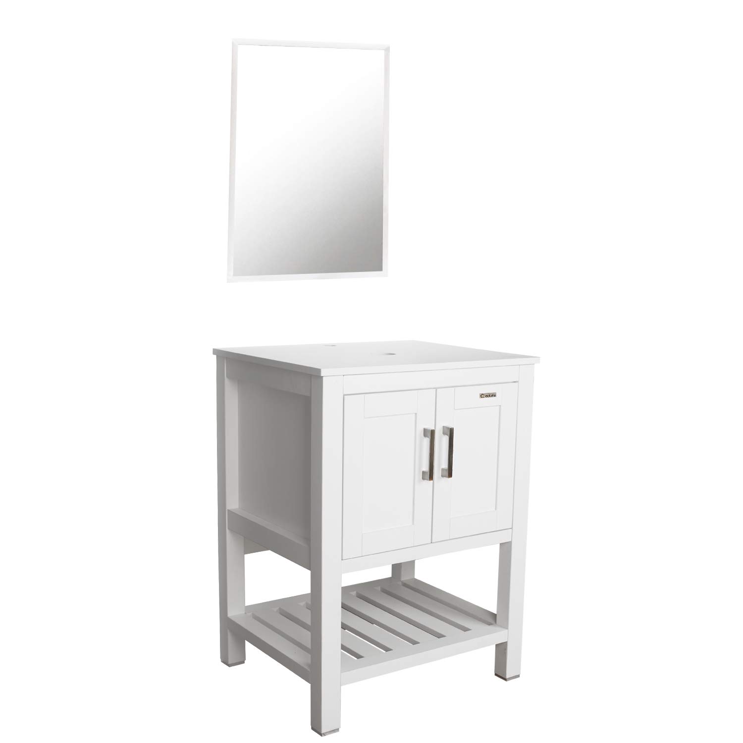 Buy eclife 24” White Bathroom Vanity Modern Pedestal
