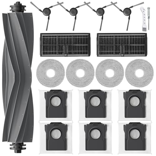 #Commissioniguadagnate<br>Accessori Ricambi per Dreame L10s Ultra Gen 3/X40 Ultra Complete/X40 Master/L40 Ultra/Mova P50 Pro Ultra 1 Spazzola Principale 2 Filtro 6 Sacchetti 4 Panni 4 Spazzole Laterali