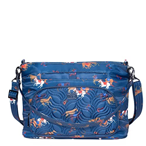 Lug Samba XL Convertible Crossbody Bag, HORSES NAVY - Versatile