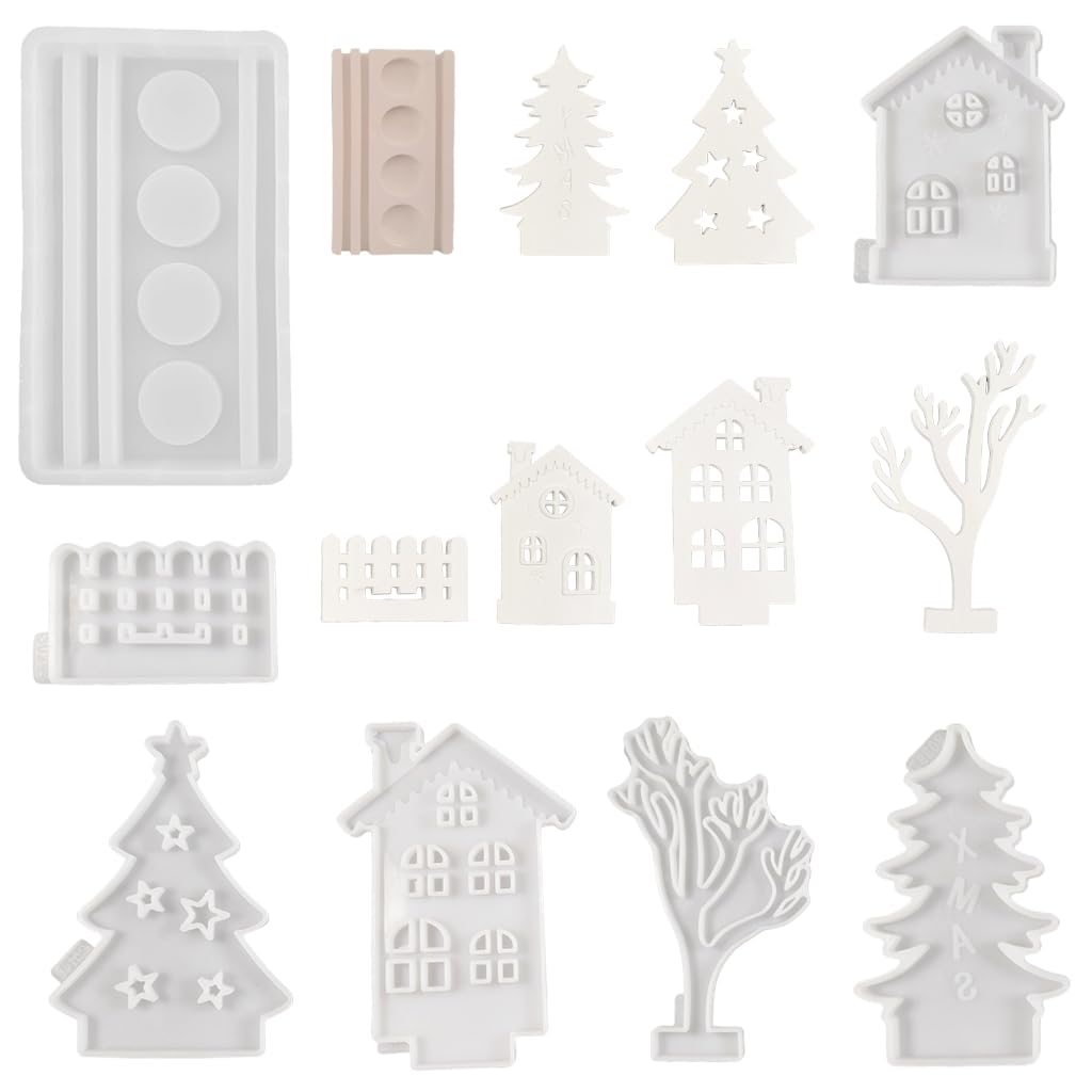 Moule silicone bougeoir sapin fait main bricolage Noël loisirs
