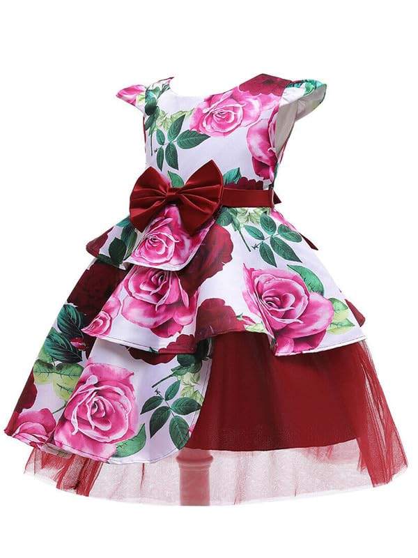 Image of Niren Enterprise Multipatteren Baby Girl's Knee Length Frocks with Digital Prints