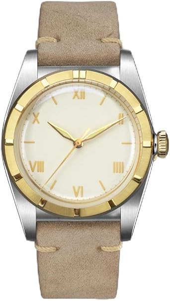 Ironwatch Retro Bubble Back Automatic Mechanical Men Watches PT5000 Movement Couple Simple Antique Watch V 2