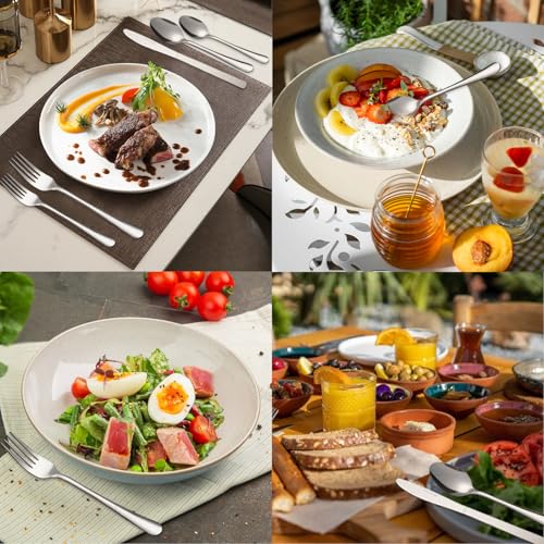 Image of 120PCS Windsor Silverware Set - Stainless Steel Silverware Set for 24 Kitchen Flatware Set Cutlery Set For Home Restaurant Hotel, Kitchen Dishwasher Safe Utensils Set Weddings, Parties, Gifts