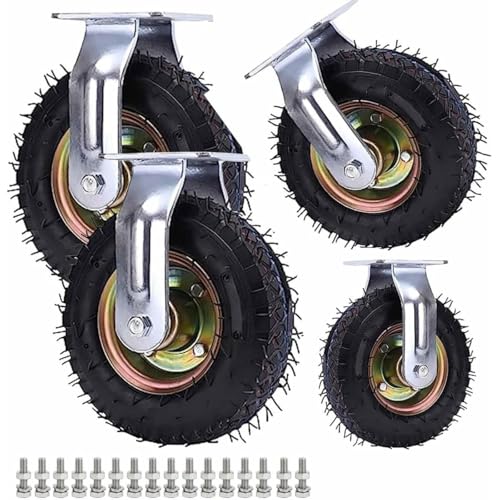 4�L���X�^�[ �^�C�� �ԗփ�150 200 250mm �É� ��C����^�C�� ��� ���� �Y�Ɨp �ω׏d800KG-4 ����360°���ݎ� �Ƌ� �A���~��ԗp �r? �ԗ֗p���� �H�Ɨp�É� �ω׏d��� 360�x��] (�Œ�,��150mm)