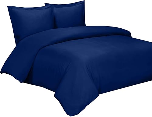 Miniatura 5 de Juego de funda de edredón 100% fresca, viscosa hecha de bambú, juego de funda de edredón con lazos en las esquinas y cierre de botones, tamaño