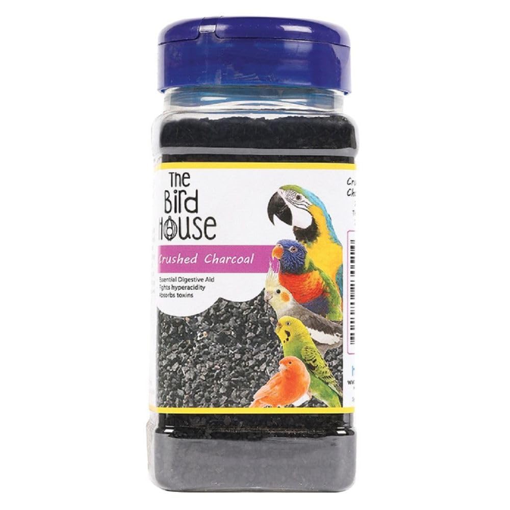 HAPPYPET CRUSHED CHARCOAL CAGE BIRD BUDGIE FINCH DIGESTION SUPPLEMENT 250G