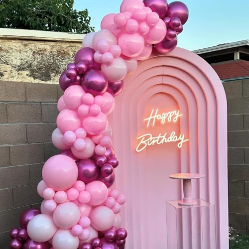 Image of Kelfara Pink Balloons Metallic Hot Pink Balloons 60PCS 12inch