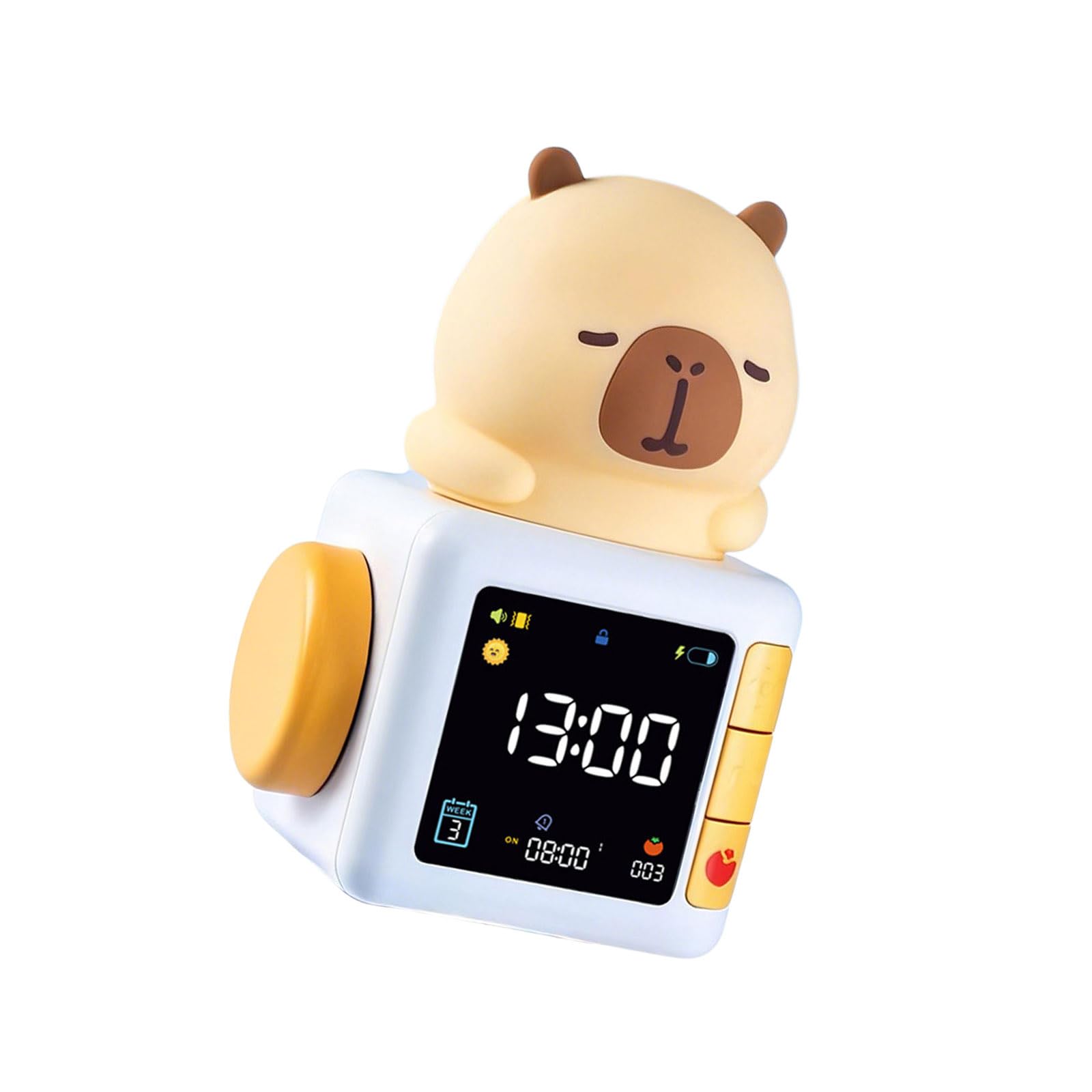 PANGBOER Sveglia Multifunzionale con Timer Pomodoro Rumori Compagno Sonno Luce Notturna Morbida per Comodino Camera da Letto Orologio con Luce Notturna