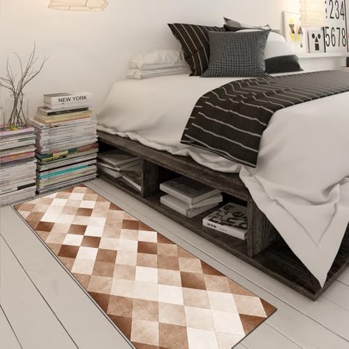 Alfombra de cocina antideslizante y lavable de pasillo con diseño patchwork largo 3