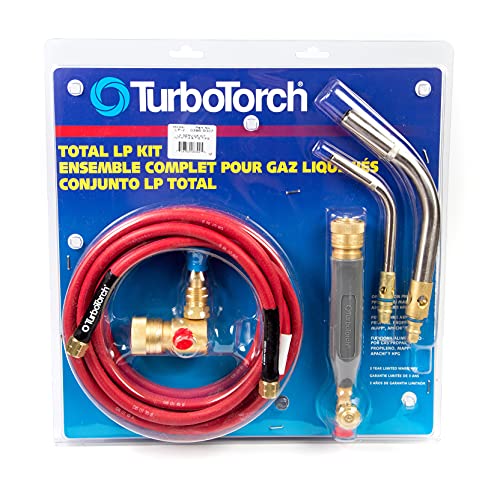 Turbotorch 0386-0007 Lp-2 Manual Torch Kit Swirl, Propane/Map-Pro Gases, Swirl Combustion, Soft Solders To 6", Silver Brazes To 4", Includes Rl-P Regulator, H-4 Handle, H-12 Hose, T-4 Tip #TOP1