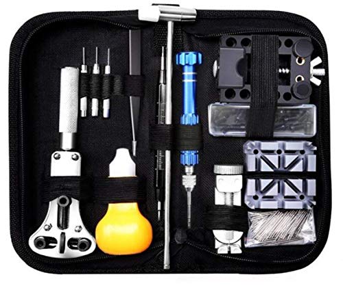 HJJH 120 PCS Juego De Herramientas De Reparación De Relojes, Abrelatas De Caja De Reloj Herramientas Juego De Herramientas De Reemplazo De La Batería De Un Reloj Profesional