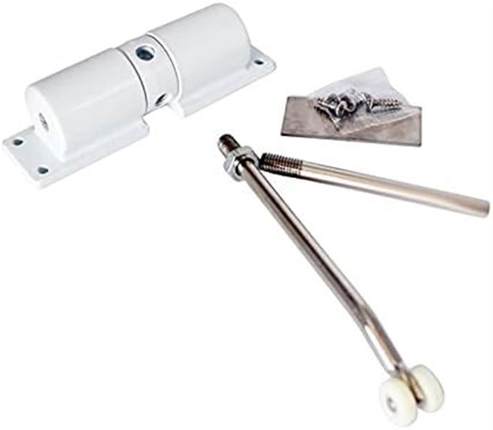 chiudiporta automatico. Chiusura silenziosa automatica Idraulica invisibile Chiudiporta semplice for uso domestico Molla di chiusura tampone(White)
