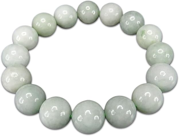 Amazon｜[石街] 厳選 4A ひすい 豆青色 大玉 約13.5mm 数珠