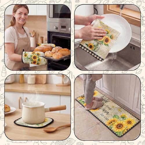 Decoración de cocina de girasoles para dar un toque rústico y alegre a tu hogar 6
