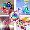 INSCRAFT Rubber Band Refill Kit: Over 11000 Rubber Bands, 28 Colors with Container, 600 Clips, 200 Beads, 52 ABC Beads, Premium Bracelet Making Refill Kit for Girls Kids Gift DIY Craft