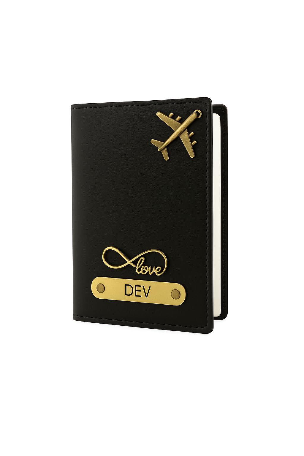Personalized PU Leather Passport Cover with Name | Customised Passport Holder & Card Organizer | Stylish Travel Essentials Gift for Men & Women, Unisex - Honeymoon Edition-image-11