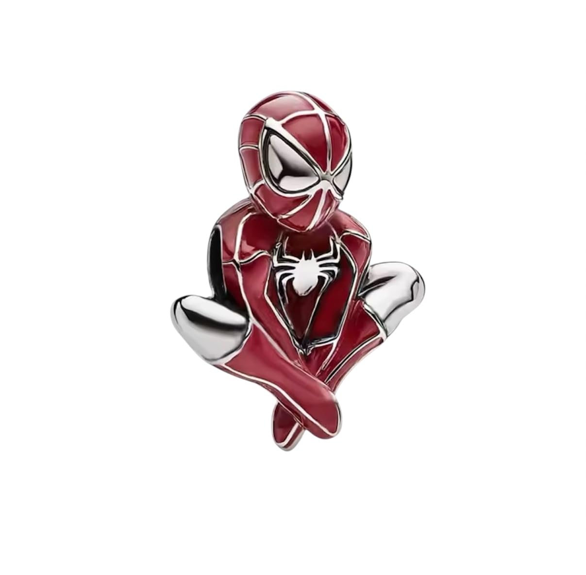 Abalorio Spiderman sentado plata 925 compatible pulsera Pandora dijes 2