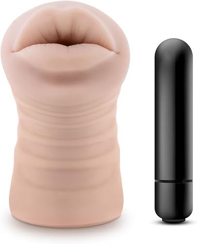 Blush M para hombres Angie - Juguete sexual vibratorio realista de 5 pulgadas para hombre, ultra suave X5 Plus, manga realista acanalada, agradable