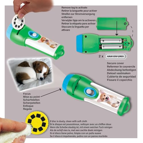 Brainstorm Toys Puppies Stem Torch and Projector – 24 Dog Images, Projects Clear Pictures Up to 1 Metre Wide, Interactive Educational Kids Flashlight Toy by Brainstorm Toys - Image 3