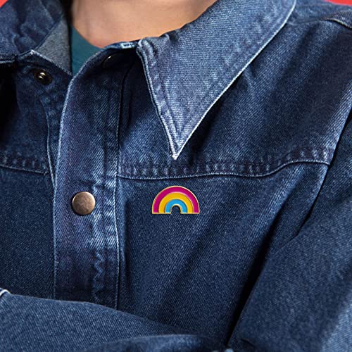 Image of 2 /12 /50 /100Pcs Pan Pansexual Pride Rainbow Lapel Pins Bulk-Supports LGBT Progress Gay Brooch Badge for Men Women Clothes Bags Hats