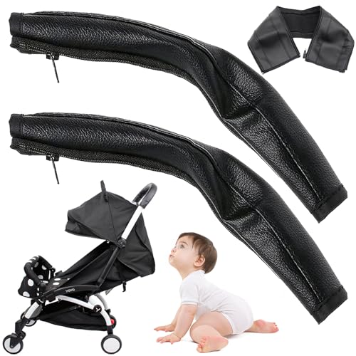2 Piezas Cubierta de la manija del Accesorio del Cochecito, Funda de Asa para Cochecito de Bebé, Ma