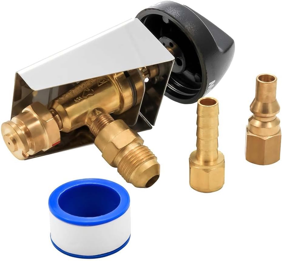 Camco 58269: Valve Kit, Low Pressure, 3/8 SAE X 12, 000 Btu Quick-Connect