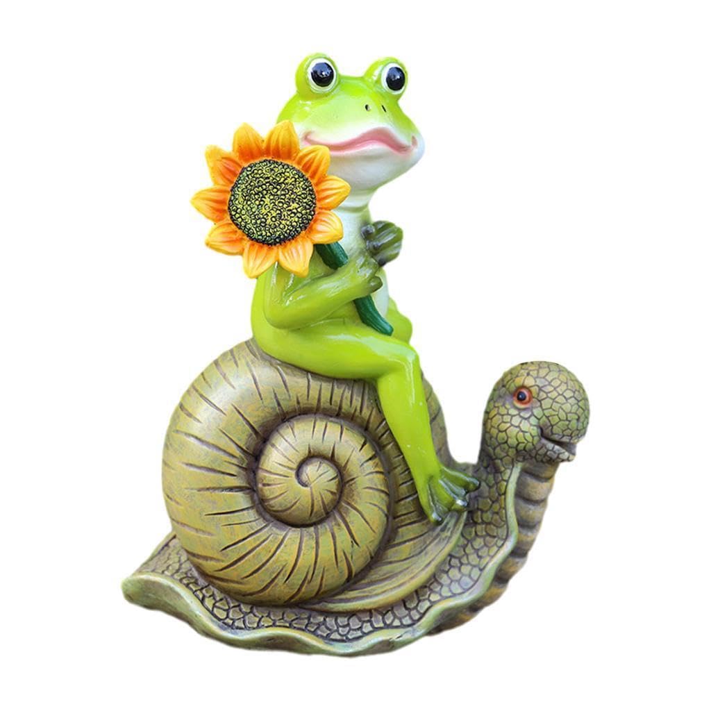Quxvuis Versatile Frog Figurine Miniature Frog Garden Statue Decorative Addition Creating Stunning Outdoor Displays Miniature Garden Statue Decor Funny Porch