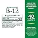 Vitamin B12 by Nature's Bounty, Quick Dissolve Vitamin Supplement, Supports Energy Metabolism and Nervous System Health, 5000mcg, 40 Tablets (Pack of 2)