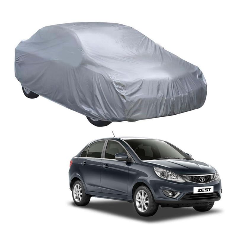 Carnest Car Cover for Tata Zest (Without Mirror Pockets) (Silver)