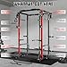 Goimu R1-V4 Power Cage Rack, 2000LB Squat Rack with Cable Crossover System, Multi-Function Weight Cage, Home Gym Workout Machine with More Training Attachments (Red R1 with 120LB Weights)