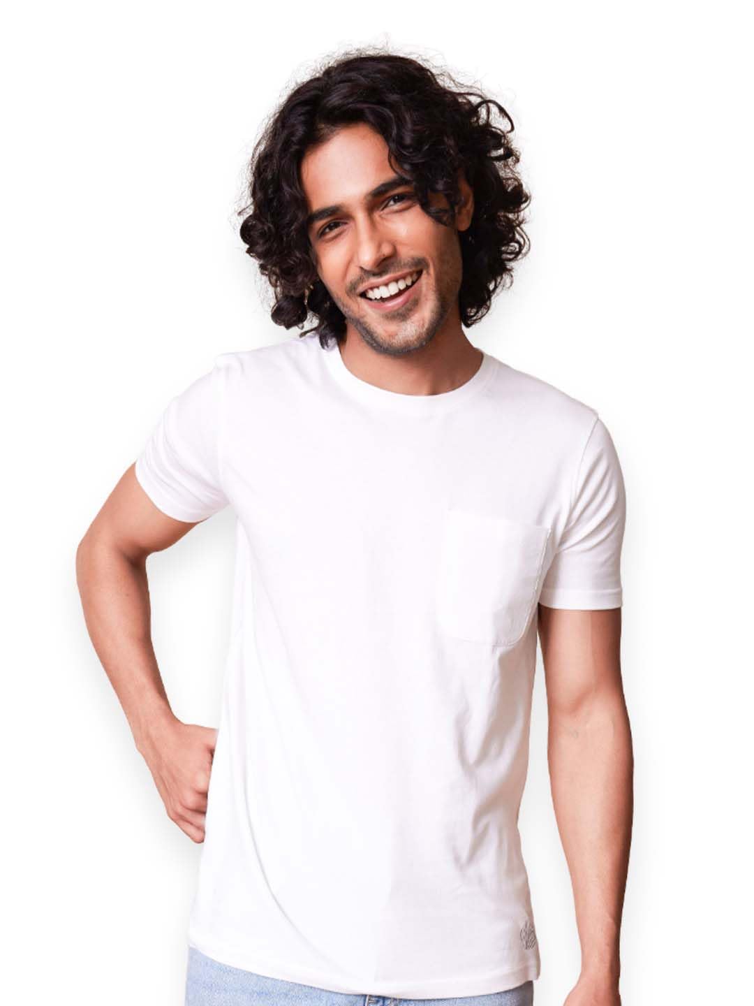 KINGDOM OF WHITEI Daily | 100% Cotton | Crew Neck White Tshirt | Soft Ribbed Collar with Breathable & Lightweight Fabric | Short Sleeve Regular Fit Everyday Wear and All-Season Tshirt