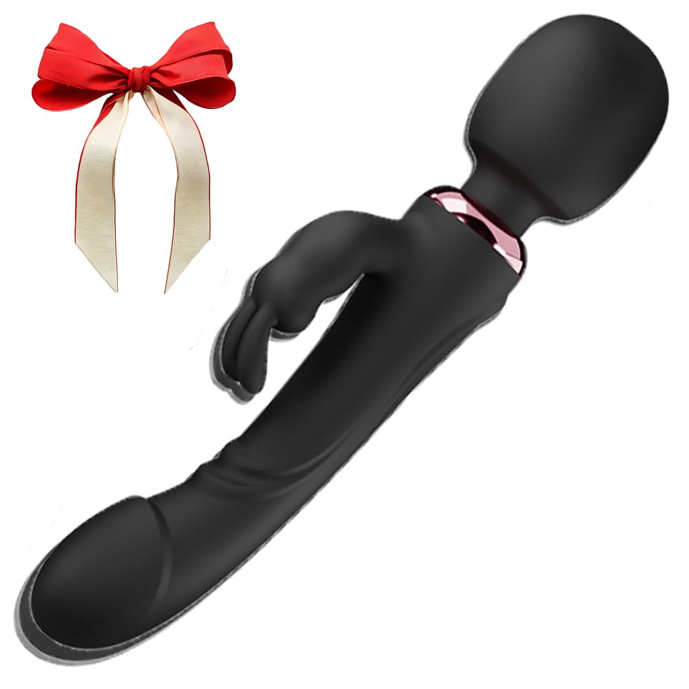 Black Adult Tool for Women Today Silent Silicone Rabbit Ears Pleasure Toy Set Games for Men and Women