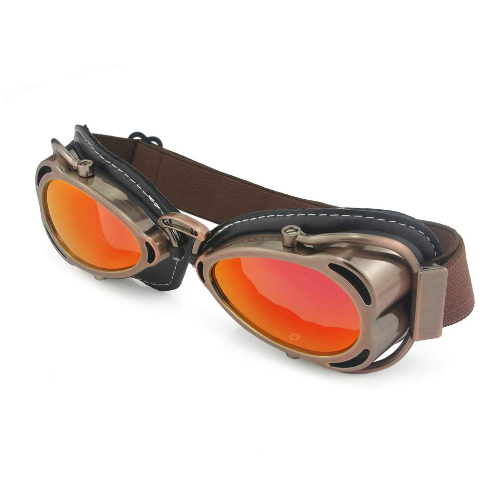 Lunettes de pilote aviateur rétro vintage pour moto, croiseur, scooter, motard