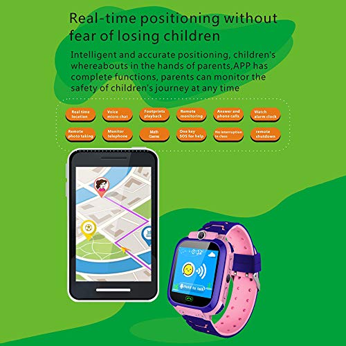Ajcoflt 1.44 '' Kids Smart Watch LBS Tracker SOS Call 2-Way Call Chat de voz Configuração da zona