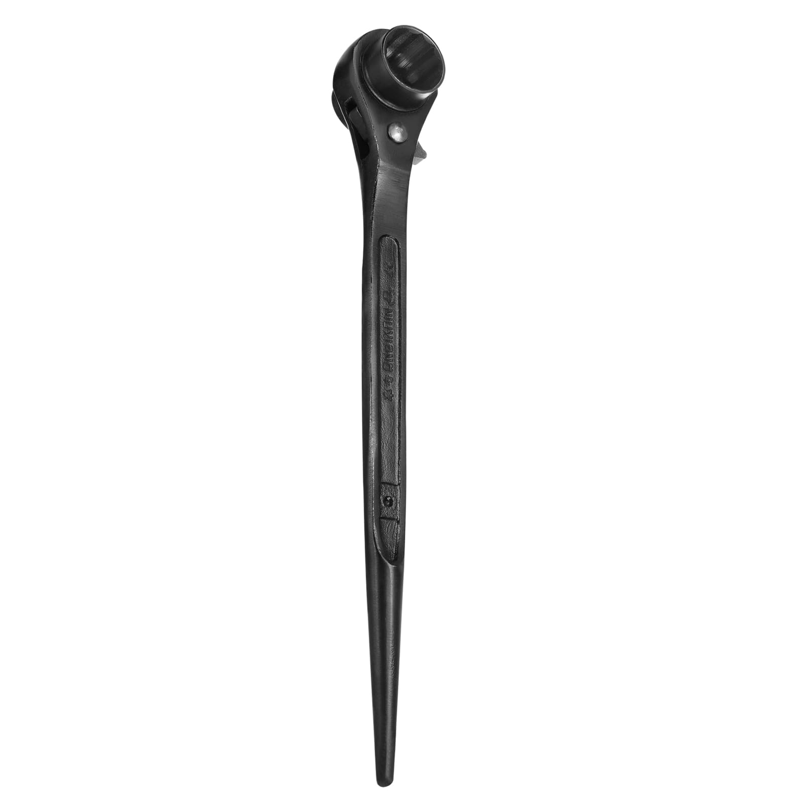 sourcing map Scaffolding Podger Ratchet Wrench 24mm x 27mm CR-V 12 Point Double Ended Socket Ratcheting Podger Scaffold Spud Spanner Tool for Auto Repair Mechanical Maintenance, Black