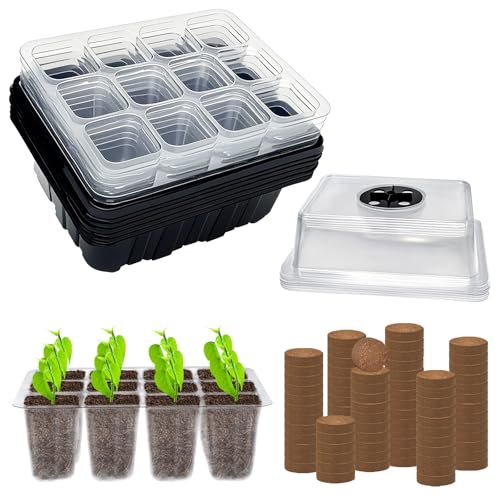 ZeeDix Seed Starter Kit, 6 Pack Seed Starter Trays with 90 PCS Co...