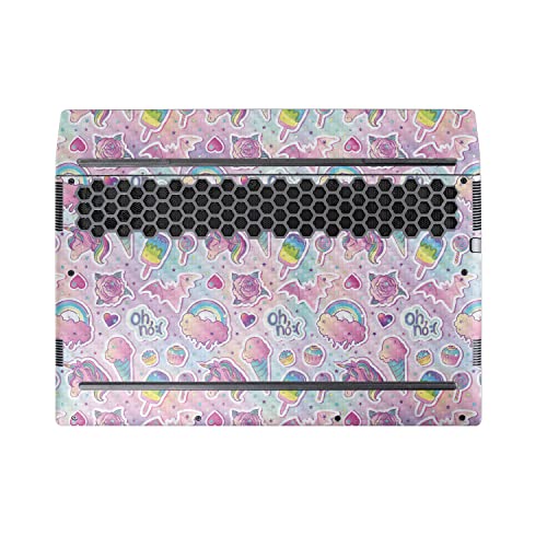 Image of MightySkins Carbon Fiber Skin Compatible with Alienware M17 R5 (2022) Full Wrap Kit - Unicorn Popsicle | Protective, Durable Textured Carbon Fiber Finish | Easy to Apply | Made in The USA