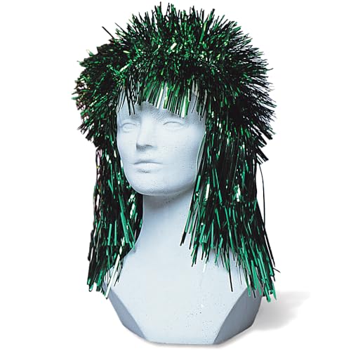 Punk Foil Wigs Assorted Colors - 1 Pack - Vibrant & Eye-Catching Party Packs, Unisex Design - Lightweight & Comfortable - Ideal For Themed Parties & Events - Color May Vary