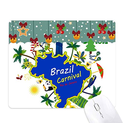 Tapis de souris Brésil Carnaval en caoutchouc pour égayer votre espace télétravail