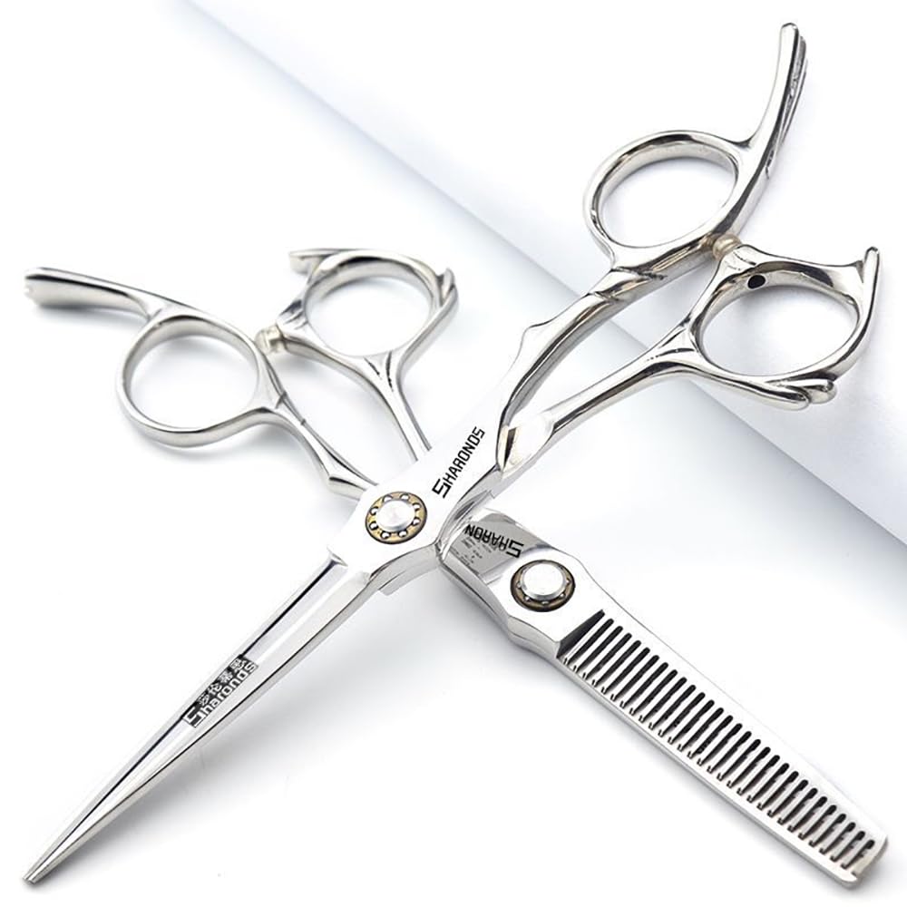 Traje de corte de pelo profesional de 6 pulgadas, peluquería para cortar herramientas de estilo de corte de pelo. (6 pulgadas - 2pc - B)