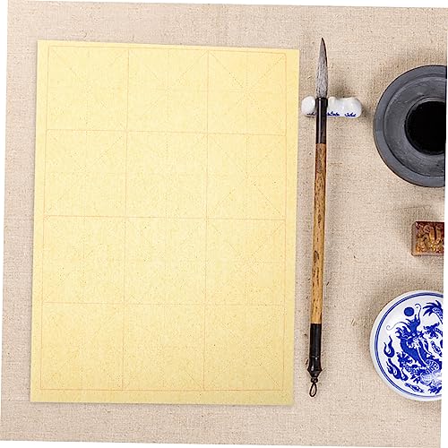 LALAFINA 80 Folhas Papel para prática de caligrafia com grade de arroz de 9 cm papel de carta papel