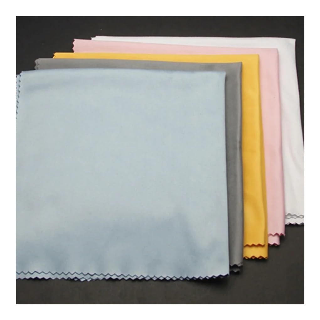 Panno per la pulizia delle lenti a contatto colorate in microfibra per occhiali da vista e occhiali, 40 x 40 cm, per la pulizia dello schermo del telefono, di grandi dimensioni (grigio, 10
