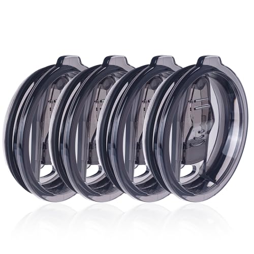 AICMEI 4 Replacement Lids for 20oz Stainless Steel Tumbler Lids-Replaces Only Covers With a Top Diameter of 3.4 inches(Bottom Diameter of 3.23 inches)