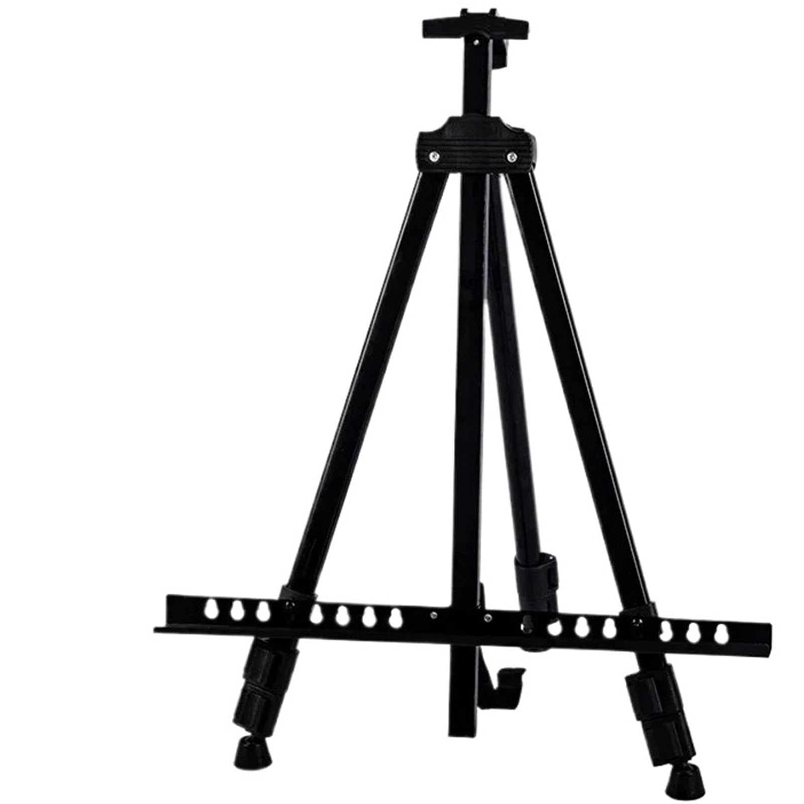 Sztaluga trójnożna do malowania, Przenośny termokurczliwy składany statyw o wysokości 160 cm z regulacją Materiały artystyczne Narzędzia do szkicowania malowania(Black)