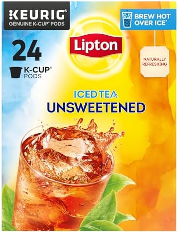 Lipton Iced Tea K-Cups, Unsweetened Black Iced Tea, 24 Total K-Cup Pods