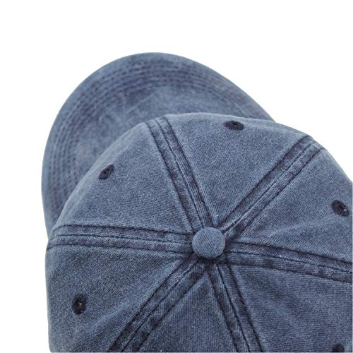 Image of HH HOFNEN Baseball Cap Washed Cotton Unstructured Vintage Hat for Men Women | Unisex Sports Ball Caps Sun Protection Adjustable Outdoor Curved-Brim Dad Hat Classic Plain Cap