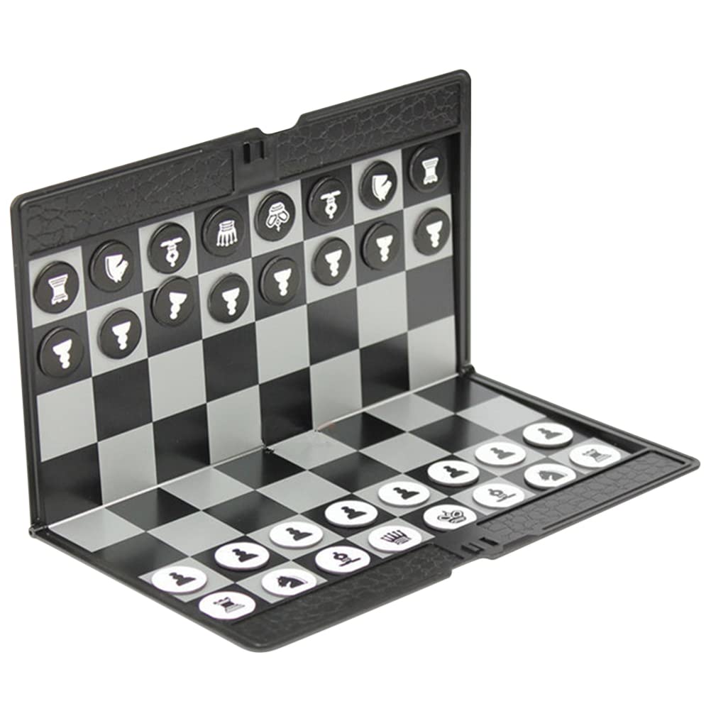 Zestaw szachów Trave, 19 x 14 x 1 magnetyczny zestaw szachów turystycznych składana szachownica z magnetycznymi szachami, przenośne zestawy szachownic turystycznych